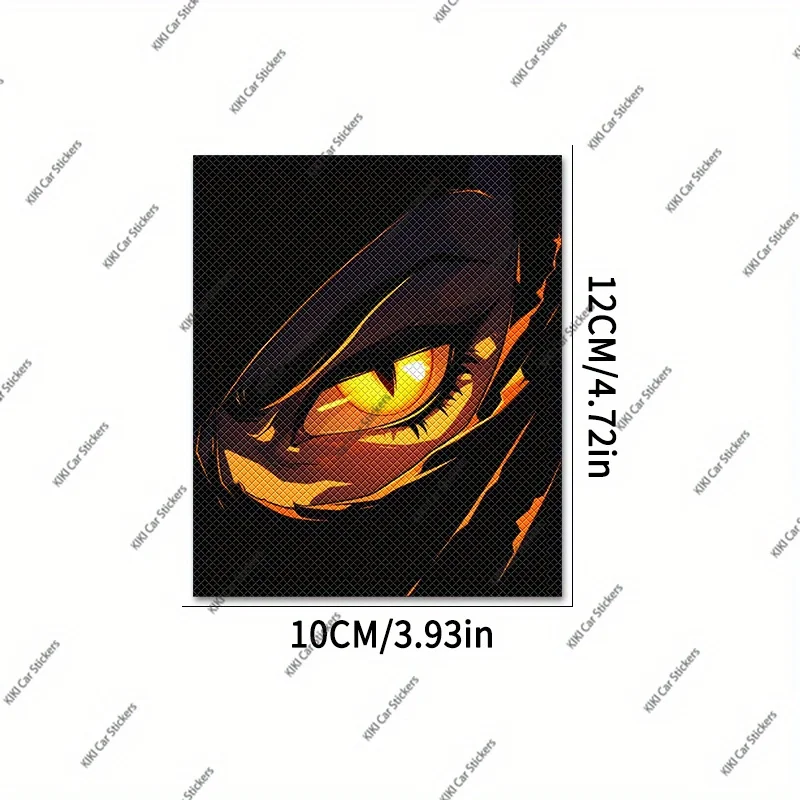 2pcs Anime Style Cool Eye Motorcycle Stickers Waterproof Sunproof Anti-slip for Bicycles Scooter Grip JDM Style Decoration