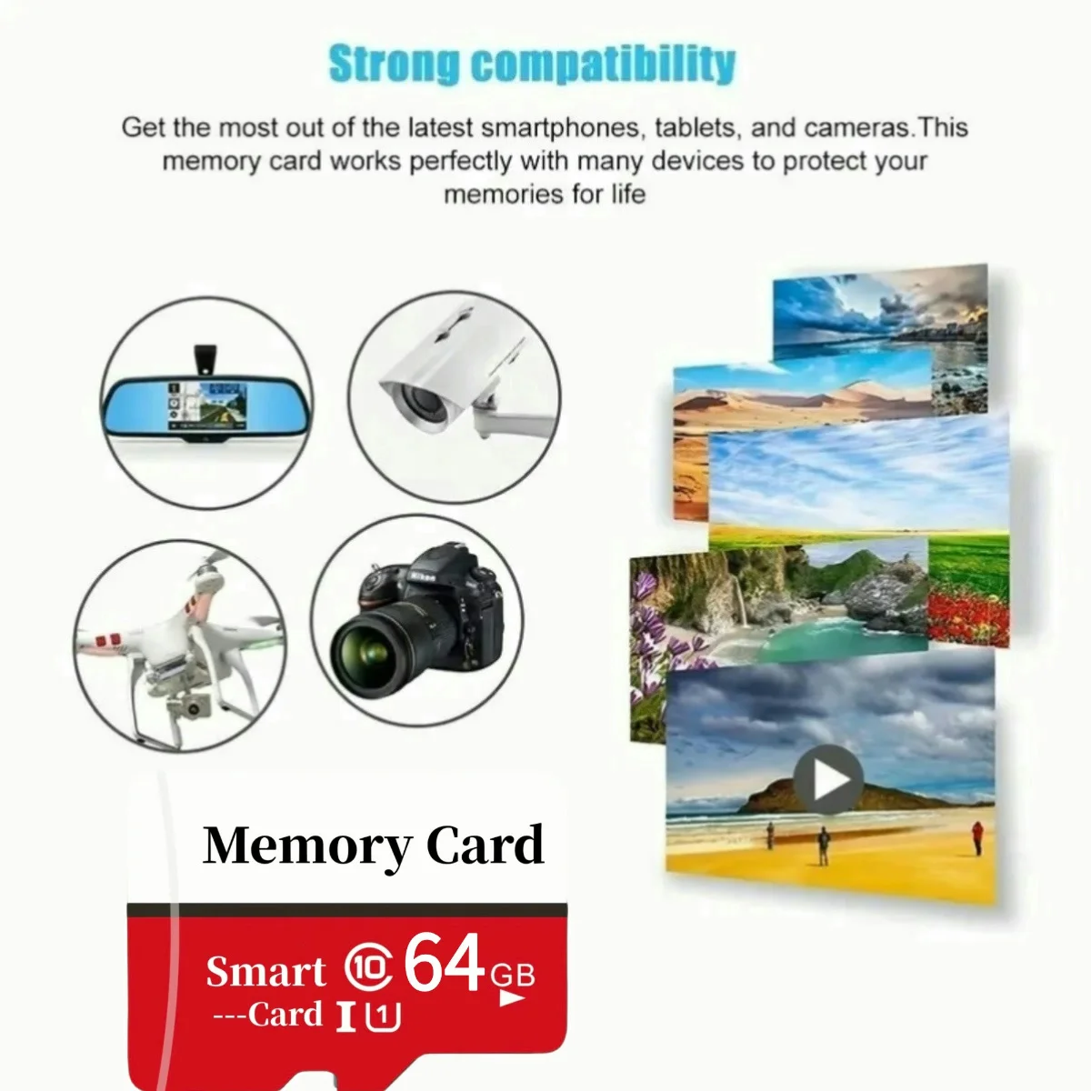 Memory Card Original High Speed 64MB 128MB 256MB 512MB 50GB High Speed Memory Card with Adapter