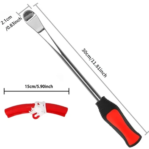 Imagen 2 del producto Herramientas de palanca de cambio de neumáticos, Kit de neumáticos de cuchara para reparación de neumáticos de motocicleta, palancas de neumáticos de bicicleta de 30CM, Protector de llanta de cuchara, herramienta de reparación de neumáticos
