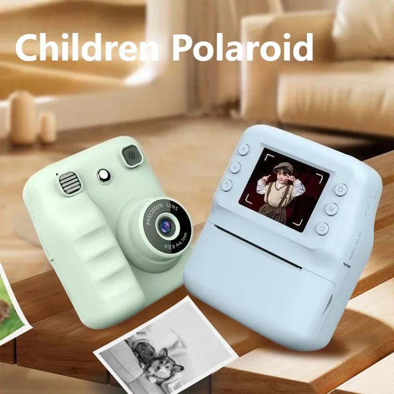 Mini thermische printer Kindercamera Educatieve kindercamera Fotografie HD Videorecorder Instant Print Foto Kerstcadeaus