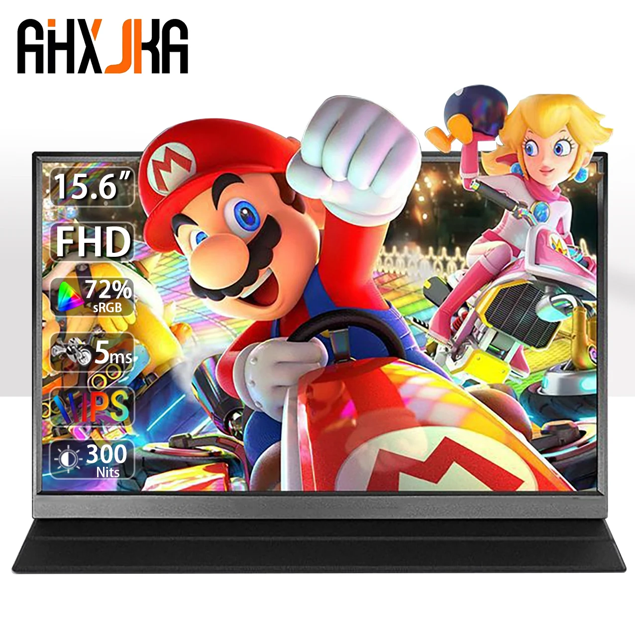 

AHXJKA 15.6Inch Portable Monitors Cell phone Pc Monitor Gaming Laptop Extender Second Screen For Steach/PS4/5/TV/XBox/Switch