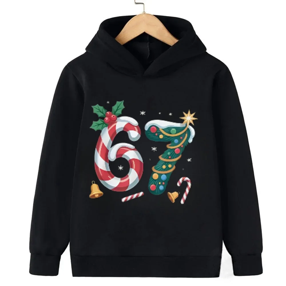 أطفال 67 ذبح هوديي الفيروسية ميمي + شعار عصري طفل البلوز المألوف وممتع للأطفال مريحة البلوز هوديي