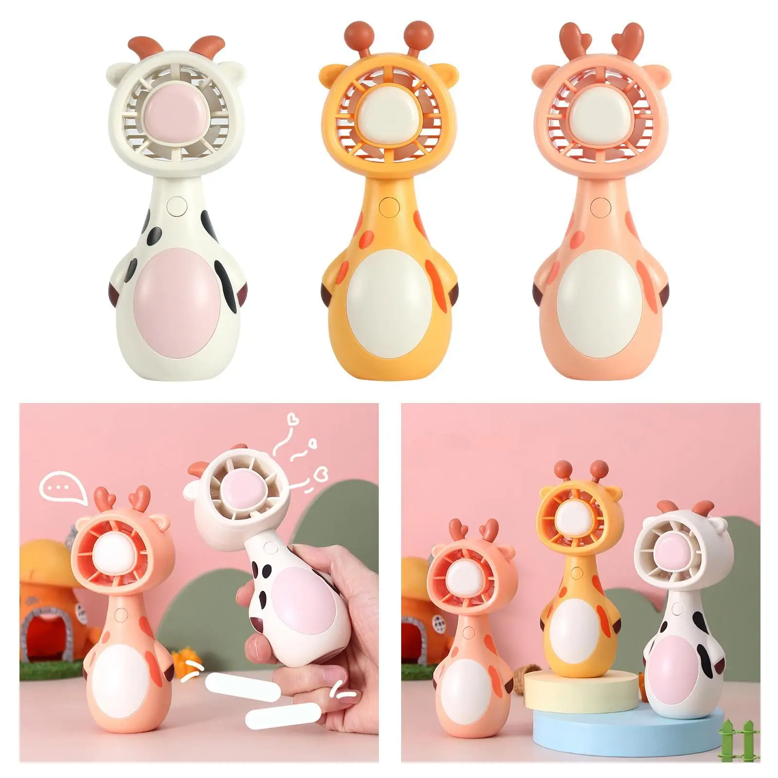 

Portable Handheld Fan Cute Animal Lightweight Funny Electric Fan Small Personal Fan for Working Travel Home Indoor Outdoor Table