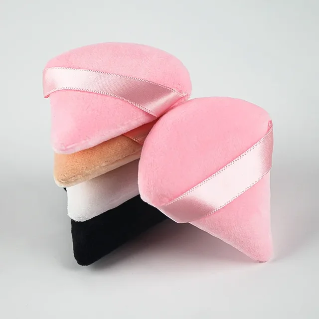 Aksamitna kosmetyczna gąbka do makijażu Puff Dry Use Triangle Makeup Puff Women Soft Smooth Beauty Washable Face Makeup Tools