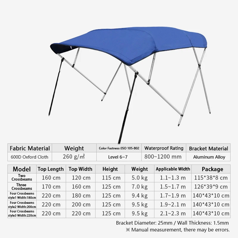 Canopy Sunshade For Fishing Yacht Pvc Inflatable Boat Outboard Kayak Luxury Tent Divers Top Steel Waterproof Stainless Awning