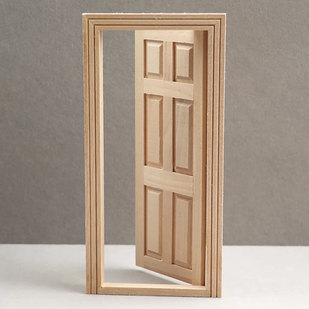 1/12 Dollhouse Miniature ไม้ 6 Lattice ประตูมินิเฟอร์นิเจอร์ของเล่นสําหรับตุ๊กตาอุปกรณ์ House ตกแต่ง ob11 bjd