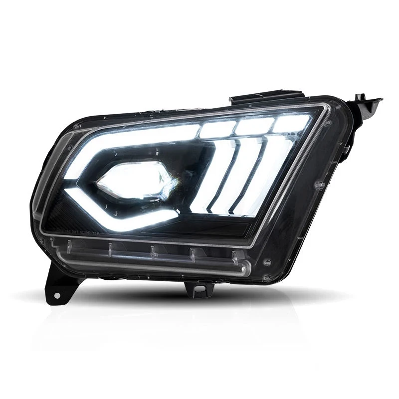 Car LED Head Lamp Assembly For Ford Mustang 2010-2014 LED DRL Daytime Running Light Streamer Turn Signal Indicator Headlight
