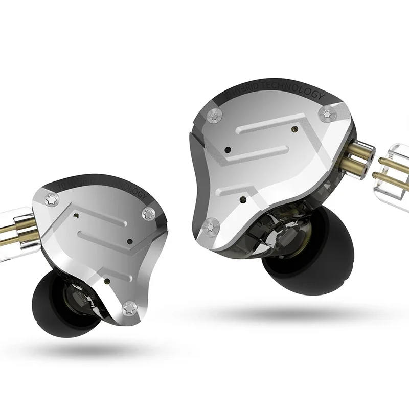 

Наушники KZ ZS10 Pro In-Ear Monitor 4BA 1DD Hybrid HiFi IEM, проводные игровые наушники с улучшенным съемным кабелем 0.75 мм 2 Pin 6N OFC