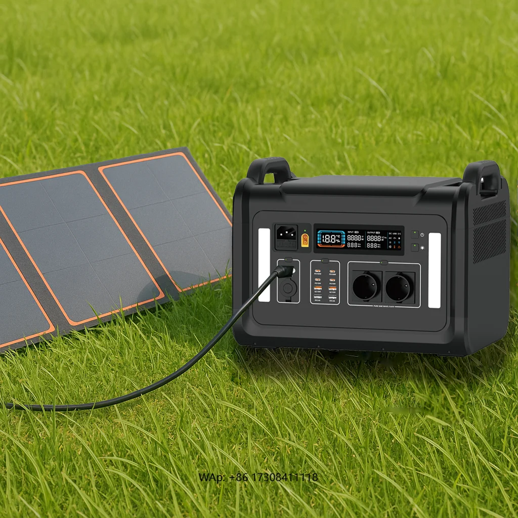 

Off-Grid Portable Battery System 2400 Watt Power Plant Solar Generator Source Use Home Size Outdoor Generator