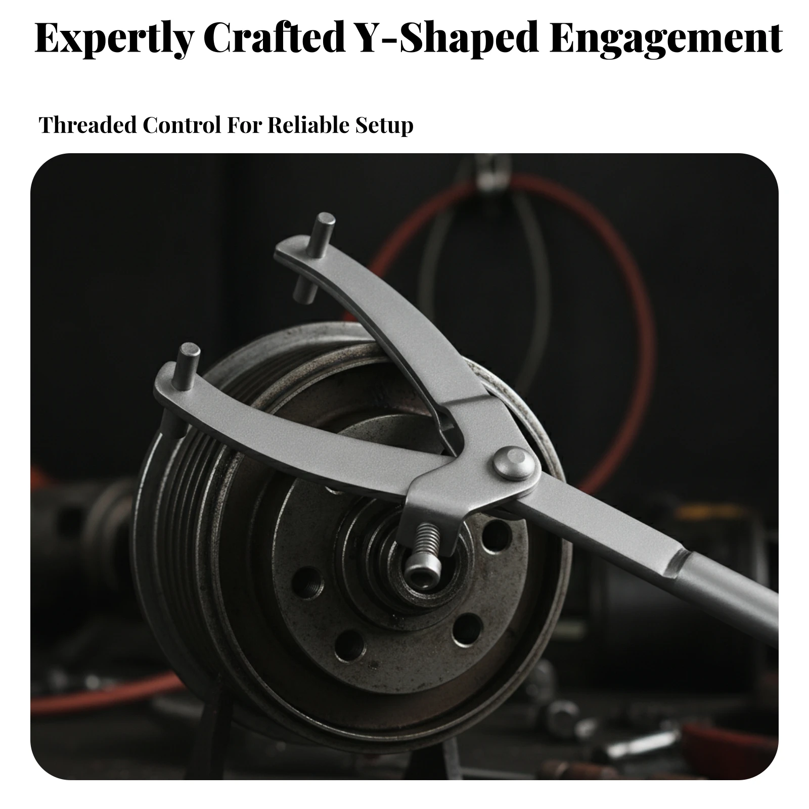 Flywheel Holder Adjustable Clutch Holding Tool Y-Type Wrench Versatile Flywheel Puller Rust-Resistant for Motorcycle Mechanics