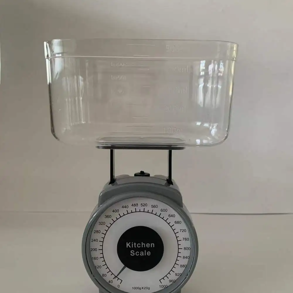 Manual Food Scale Mechanical Spring Weight Balance Baking Kitchen Tool Removable Bowl Tray Household Cooking Ingredient Meter