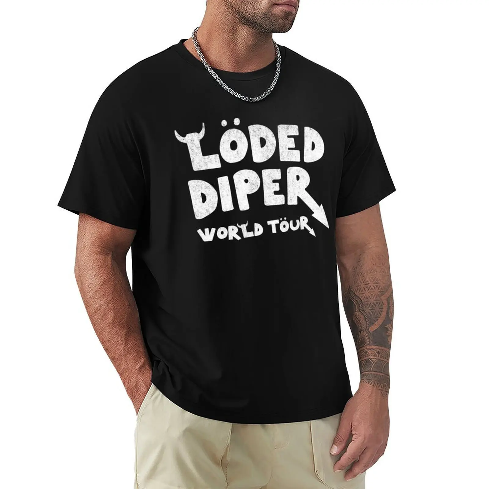 Loded Diper World Tour - vintage original design Essential . T-Shirt oversizeds customs mens vintage t shirts