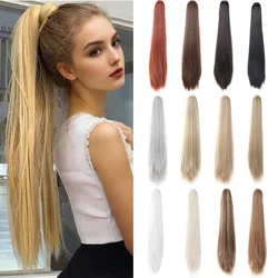 Ponytail Extension Claw Straight Clip in Hairpiece Ponytail Hair Extensions Long Pony Tail Synthetic for Women