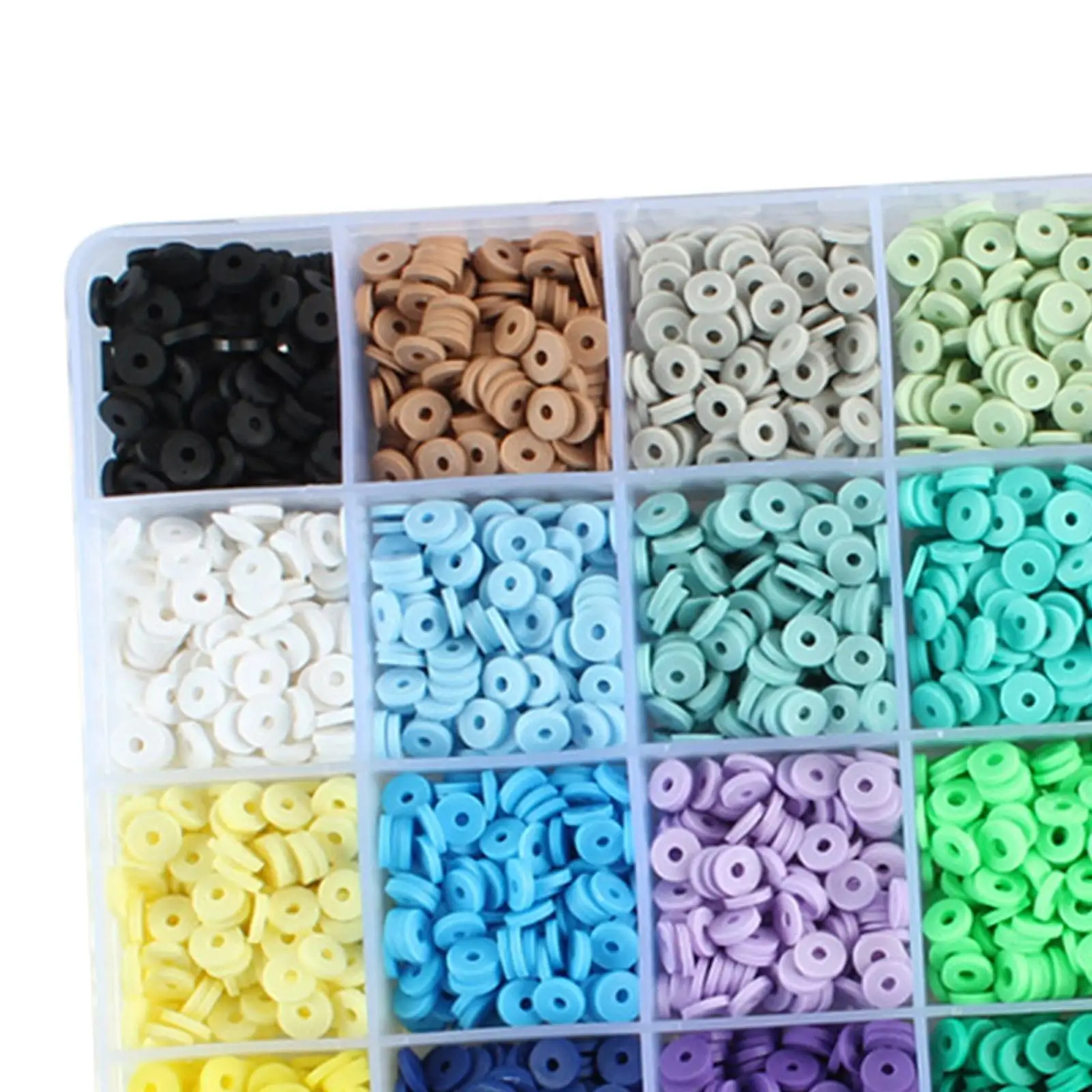 4800x Multicoloured Flat Clay Beads 6mm Loose Disc Bead Jewelry Bracelet Earring