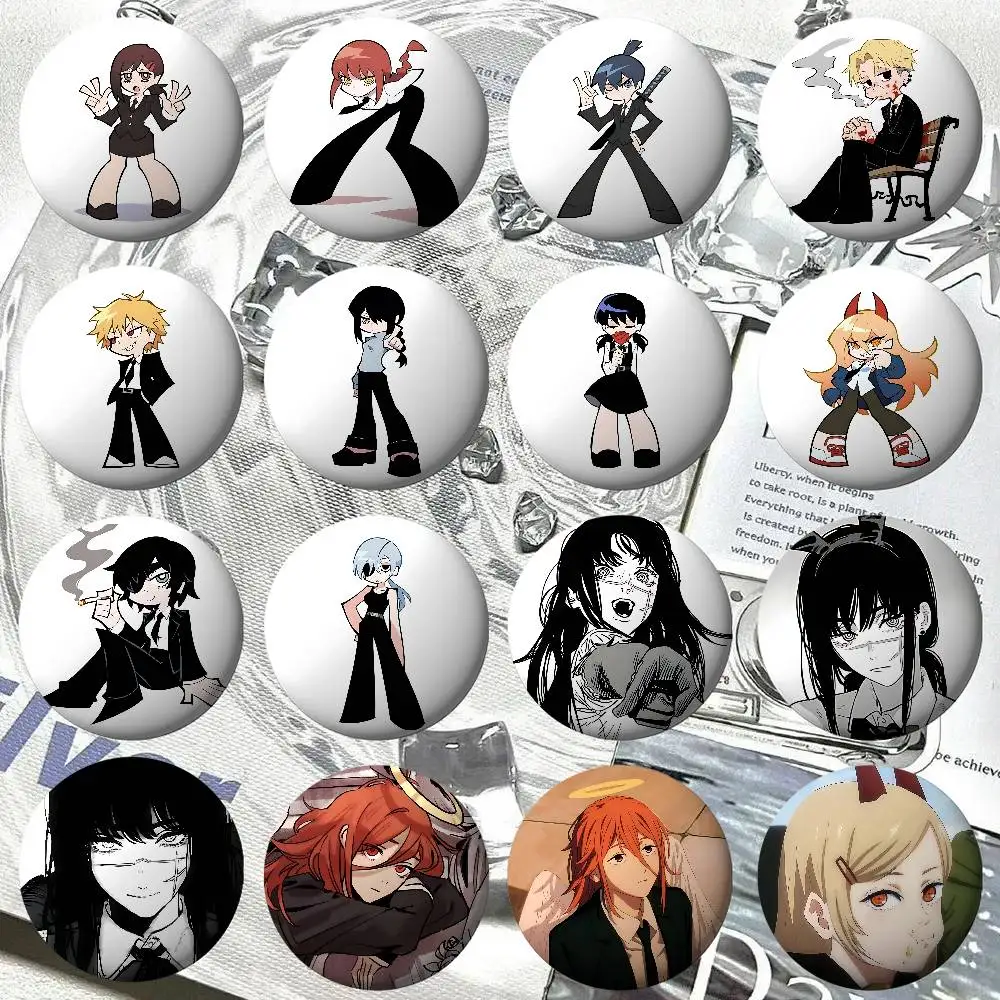ANime C-Chainsaw Man-S Badge Pins For Friend, Backpack, Clothing, Collectible Accessories, Jewelry Gift