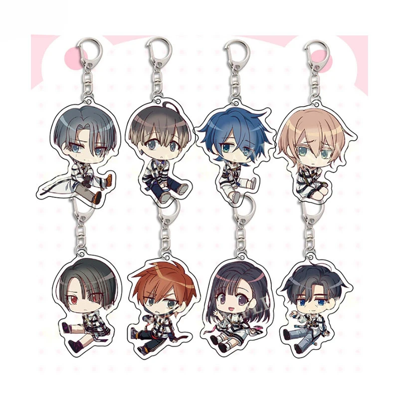 20pcs Anime MILGRAM Acrylic Keychain Q Version Figure Haruka Sakurai Futa Kajiyama Mikoto Cute Charm Key Chain Jewelry Wholesale