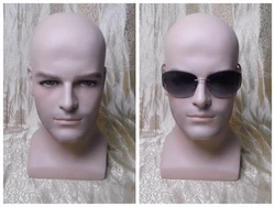 Realistic Fiberglass Mannequin Head for Wigs Hats Headphones Display Male Dummy Doll Head for Fashion And Beauty Supplies