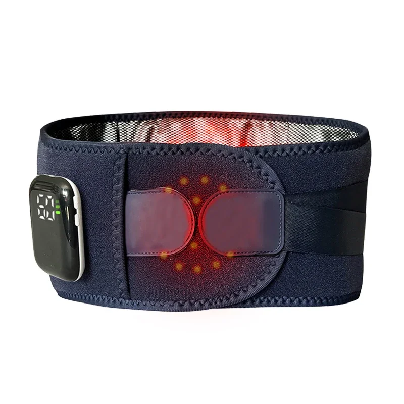 

Red light therapy pain relief waist massage belt heating men and women cordless electric charging vibration back massager