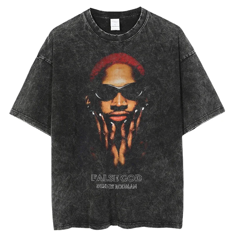 

Винтажный портрет Tideshec, летние футболки с коротким рукавом и круглым вырезом, графические модные футболки, уличная одежда в стиле хип-хоп, футболка унисекс