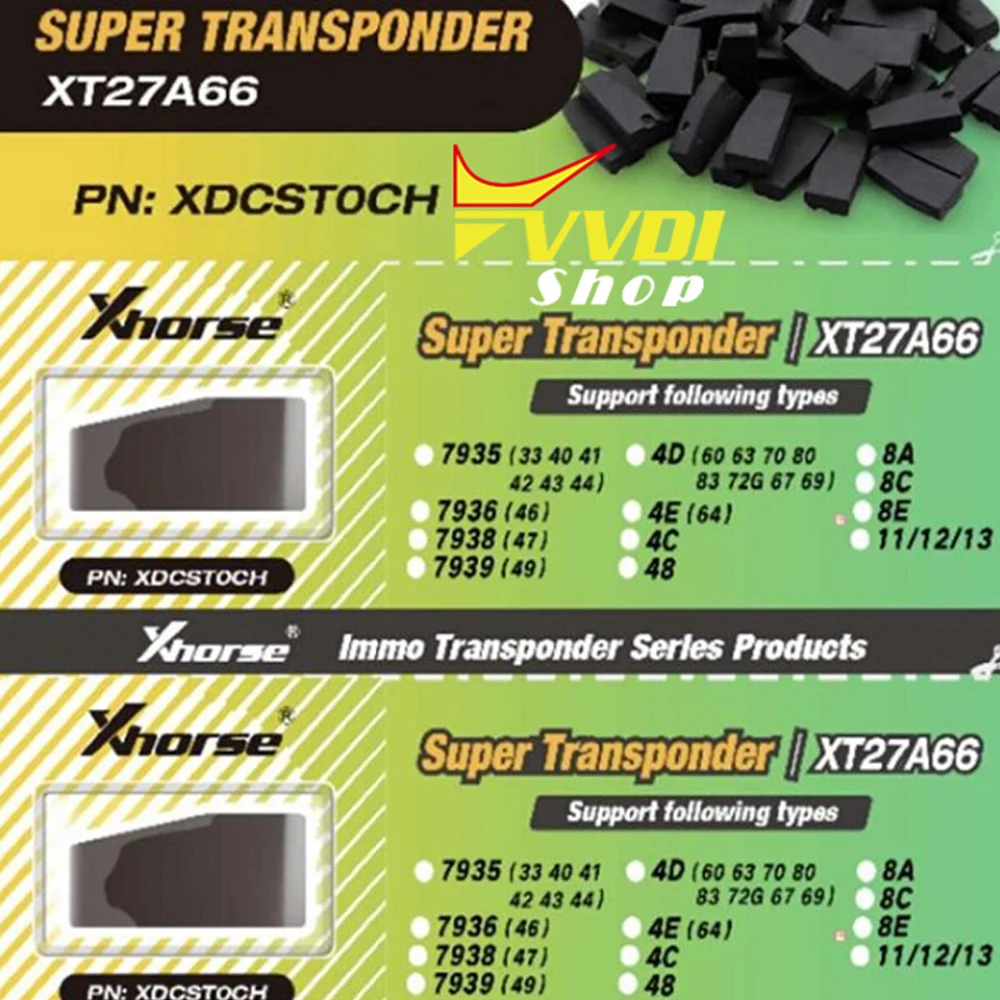 Xhorse VVDI Super Chip XT27A01 XT27A66 Transponder für ID46/40/43/4D/8C/8A/T3/47 für VVDI2 VVDI Mini Schlüssel Werkzeug