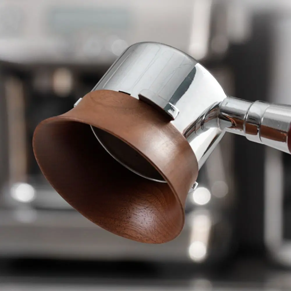 Wood Coffee Dosing Ring Magnetic Prevent Flying Powder Portafilter Coffee Catcher Ring 51/53/58mm Coffee Powder Ring Espresso
