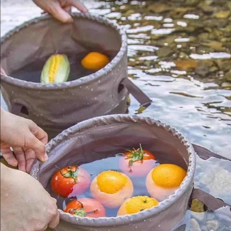 Car Folding Bucket Waterproof Foldable Sink Travel Foldable Basin Camping Hiking Fishing Storage Bucket Fishing gear supplies