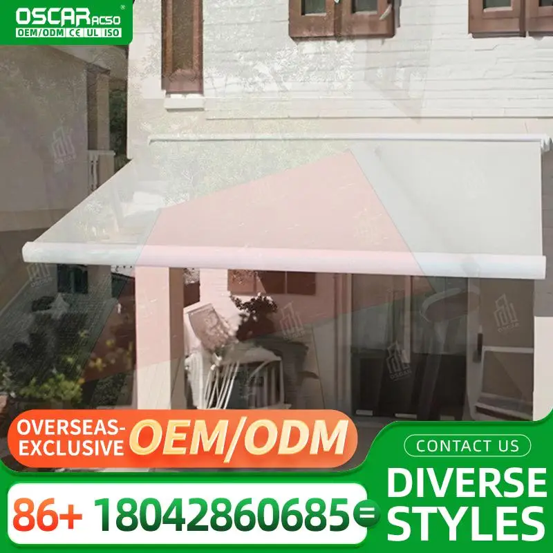 

Наружный электрический моторизованный солнцезащитный навес со светодиодной подсветкой из импортной ткани для наружного выдвижного тента для патио