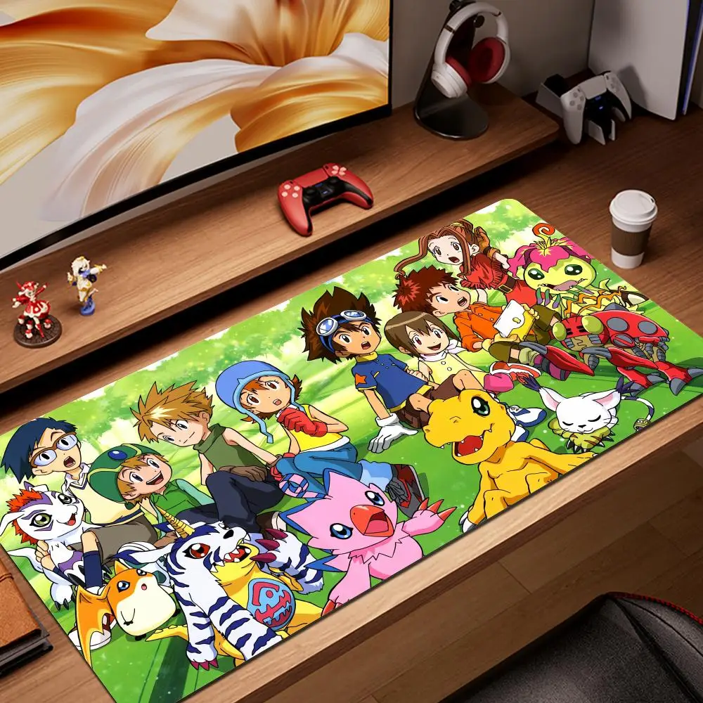 

Anime Digimon Adventure Mousepad Gaming Office Desk Pads Large For Computer Non-slip Lockedge HD Printing Mouse Pad Accessories