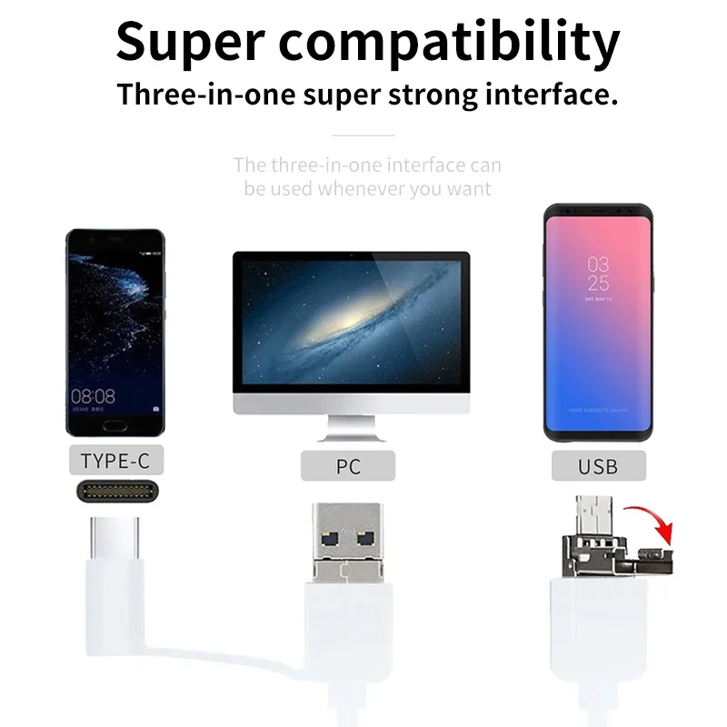 HD Android Apple Visual Mirror Examination 2-In-1 Camera Waterproof Skin Healthy Detecting Cameras For Dentist Observatispection