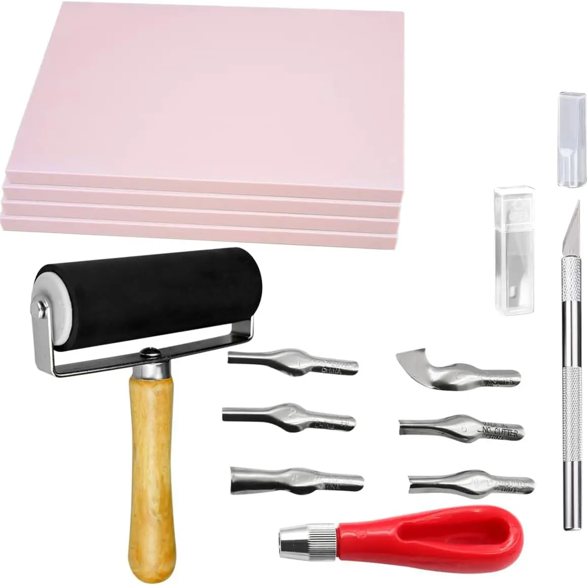 

Engraving special rubber brick DIY rubber stamp engraving tool combination set