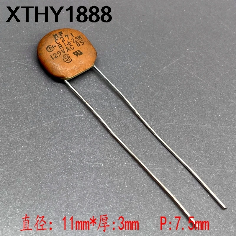 

2PCS C271 270pf 125vac R1.6-2.5M high frequency silver film ceramic capacitor