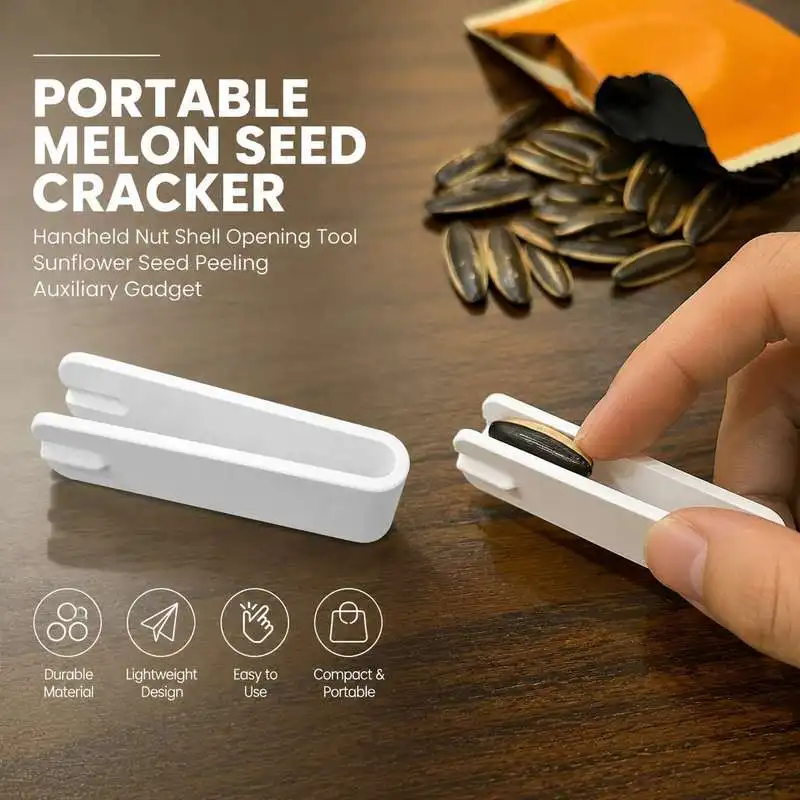 Portable Melon Seed Cracker Handheld Nut Shell Opening Tool Sunflower Seed Peeling Auxiliary Gadget