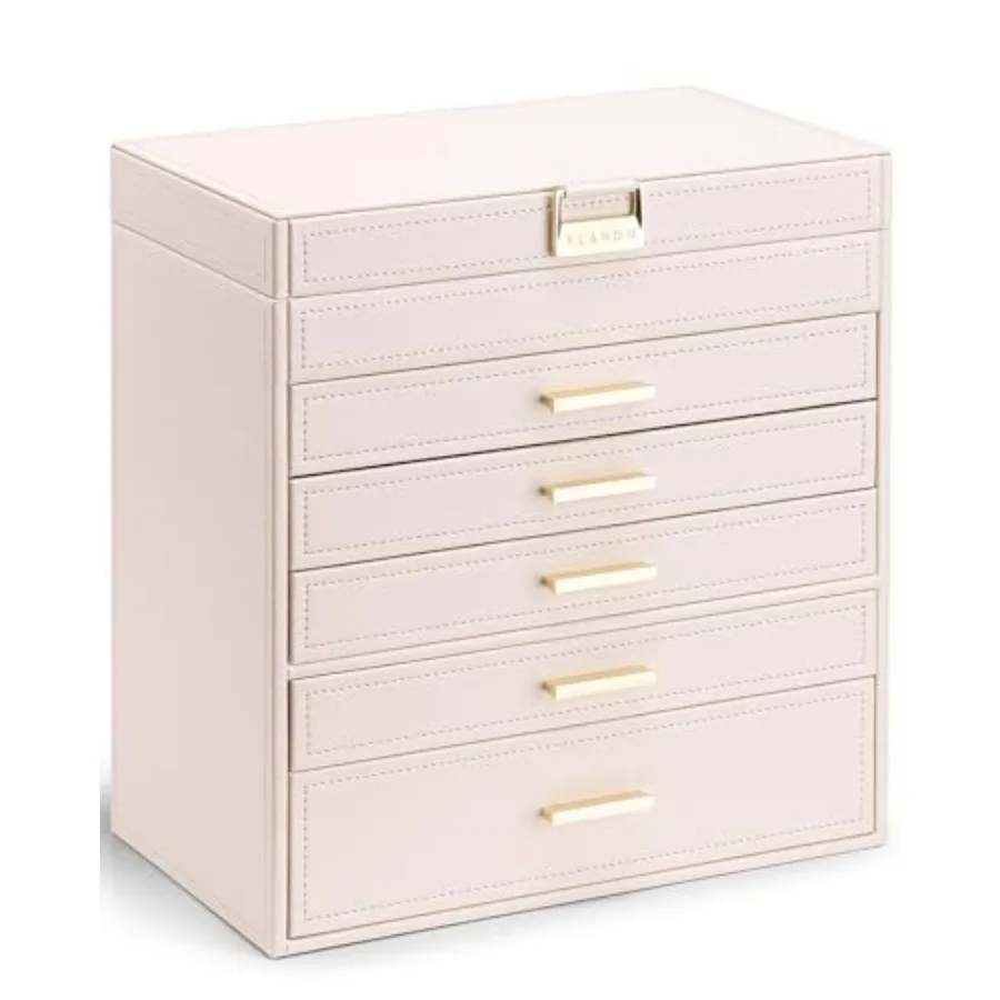 

6 Layer Large Jewelry Box - Jewelry Holder Organizer Jewelry Box Organizer for Drawer Necklace Ring Bracelet and Watch Birthday