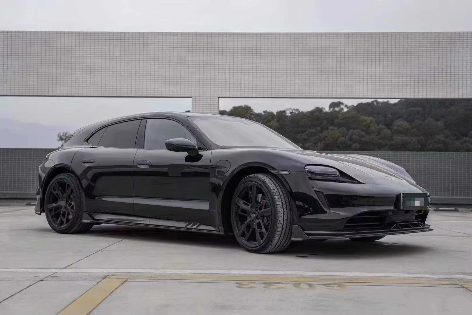 New High Quality CT Style Body Kit forPorsche Taycan Fitment PK Upgrade Front Lip Side Skirt Rear Diffuser Spoiler Perfect Fit