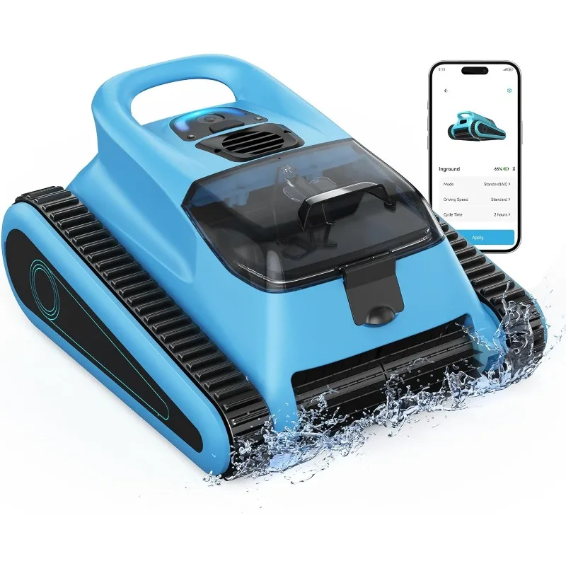 

(2025 Новинка) Беспроводной пылесос для бассейна с управлением через приложение, очистителем стен и водными линиями, время работы 150 минут, интеллектуальная навигация