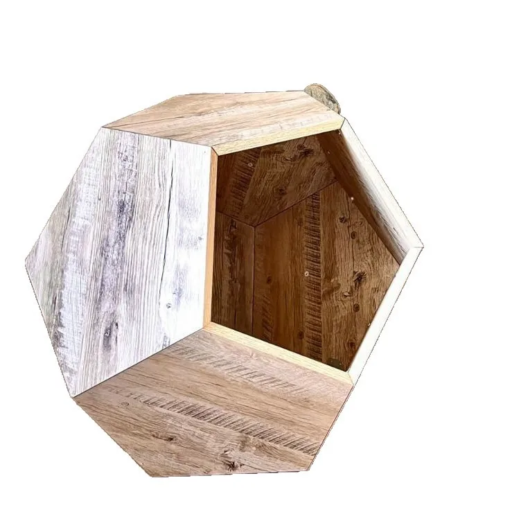 

Многоугольная питомник для кошек, питомник для собак из массива дерева, можно использовать в качестве журнального столика, прикроватная тумбочка с высококачественным антикварным стилем