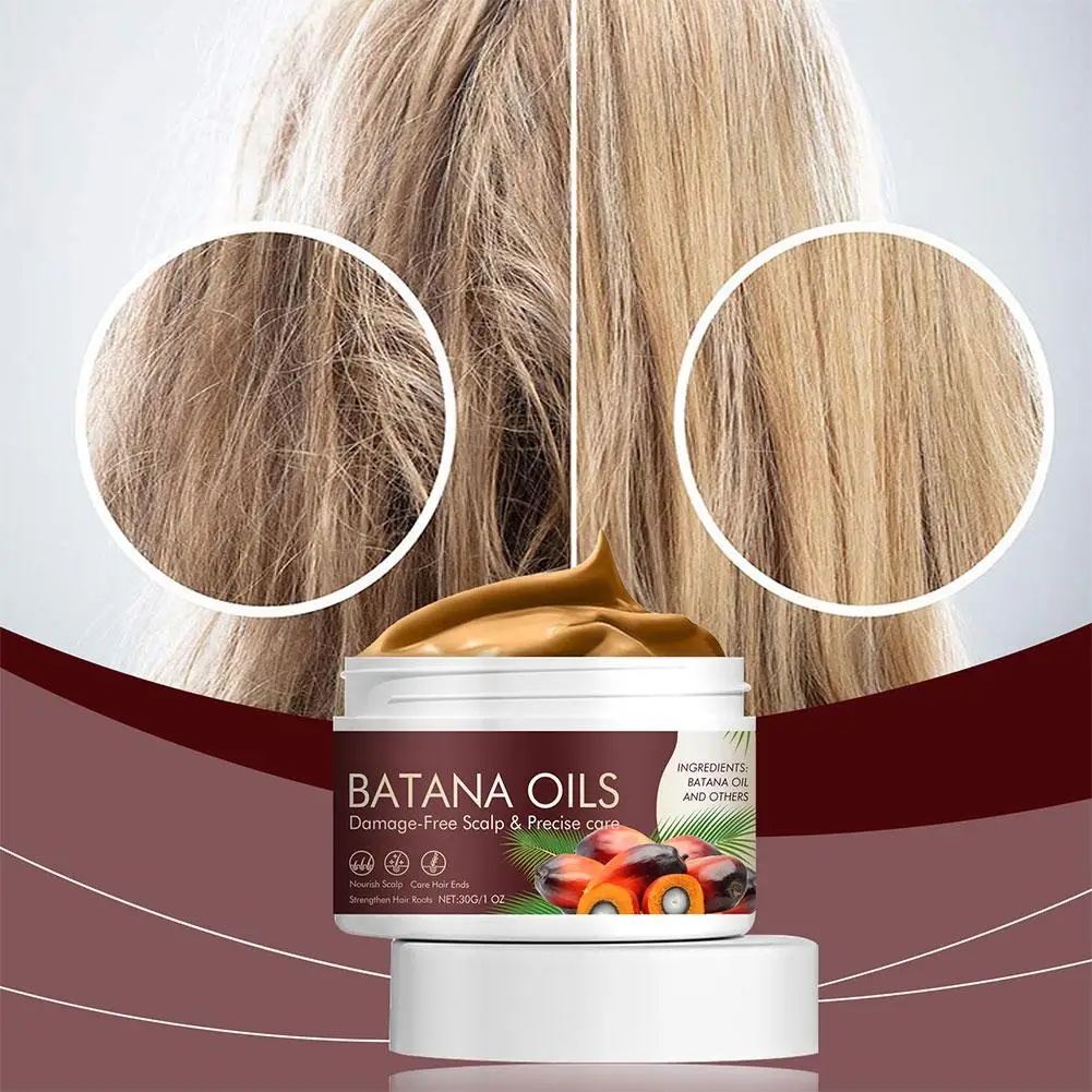 Batana Oil Hair Conditioner Nourish Scalp Repair Dry Damaged Hair Add Shine Soften Curls Strengthen Hair Roots Hair Care Mask