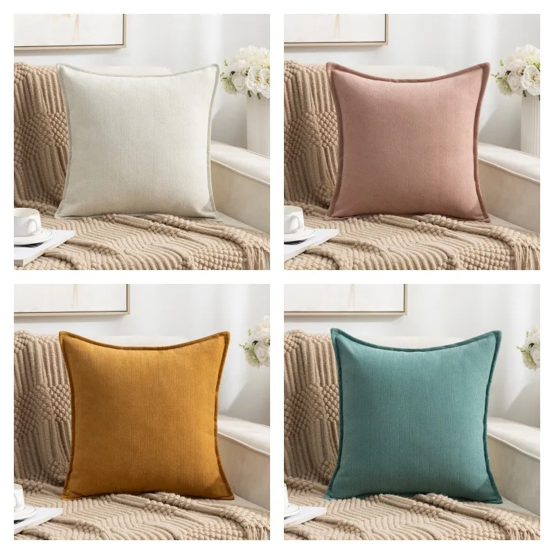 Soft Comfortable Throw Pillow Cover Trendy Solid Color Throw Pillow Cover Universal Popular Machine Washable Throw Pillow Covers