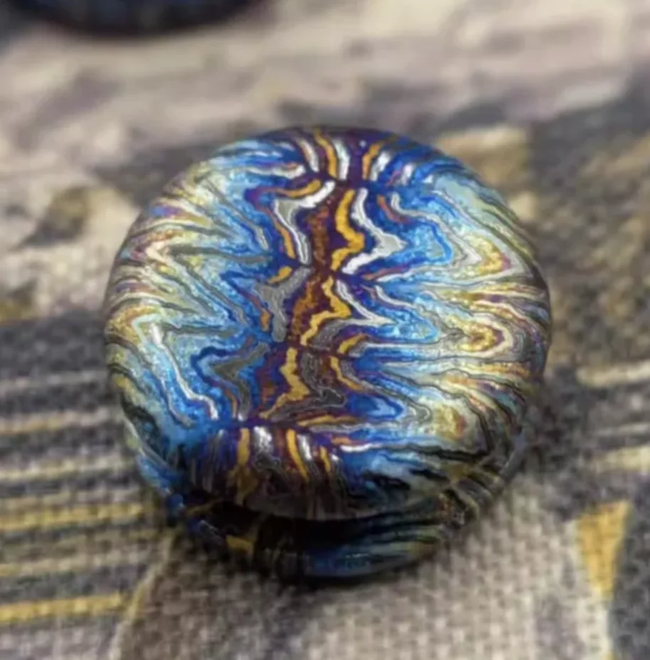 Used EDC NJT Zircuti Pattern button 24.5 * 14mm Stress Relief Toy Haptic Spinner Fingertip Gyroscope Decompression Toys