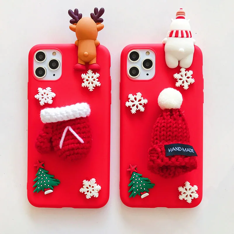 Gloves Christmas Santa Claus Case For OPPO Reno 14F 13 12 FS 13F 10 12F 5G 4G 14 13 12 11 Pro 11F 5 7 6 Lite Find X3 Lite Cover