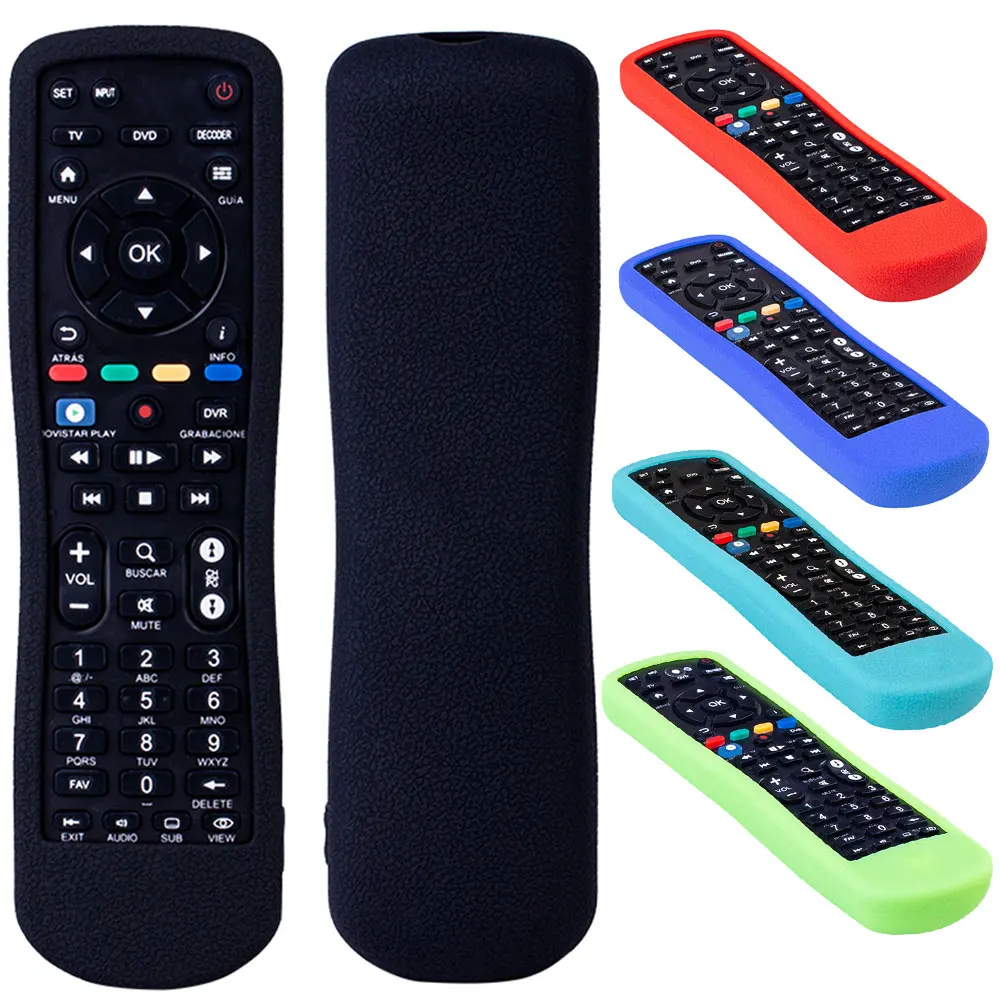 Funda protectora de silicona para mando a distancia Movistar STB TV VIDEO AUX 4 en 1
