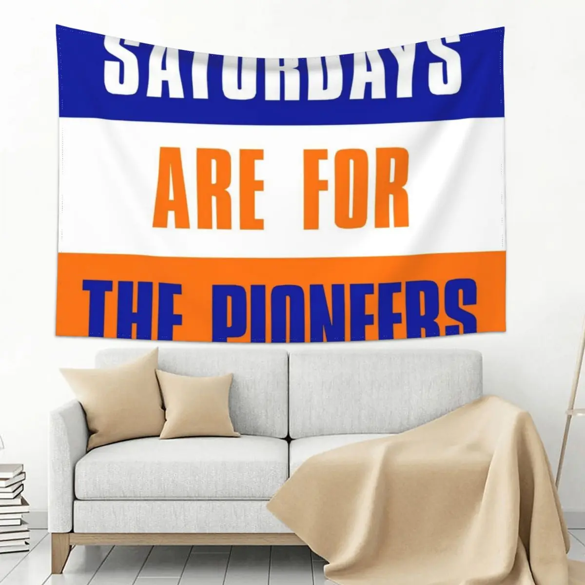 

Saturdays are for The Pioneers, University of Wisconsin-Platteville Tapestry Outdoor Decoration Room Decorations Tapestry
