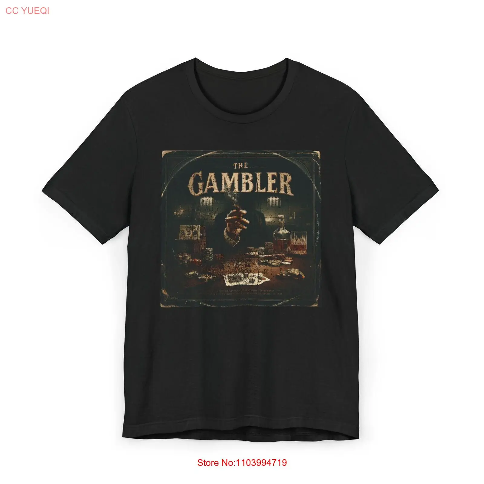 The Gambler Men's Tshirt Western Cowboy Unisex Jersey T-Shirt