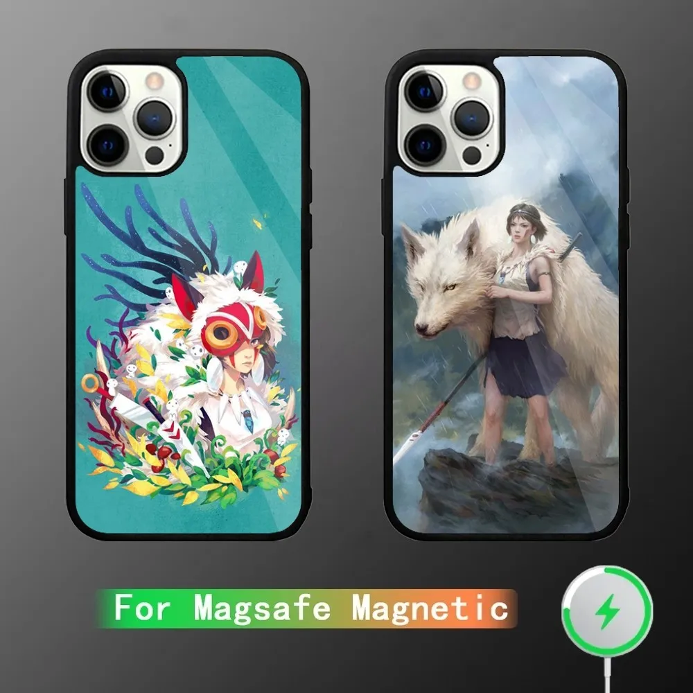 Anime M-MononokeS H-Hime Phone Case For iPhone 16,15,14,13,12,11,Plus,Pro,Max Mini Magsafe Magnetic Wireless Charging