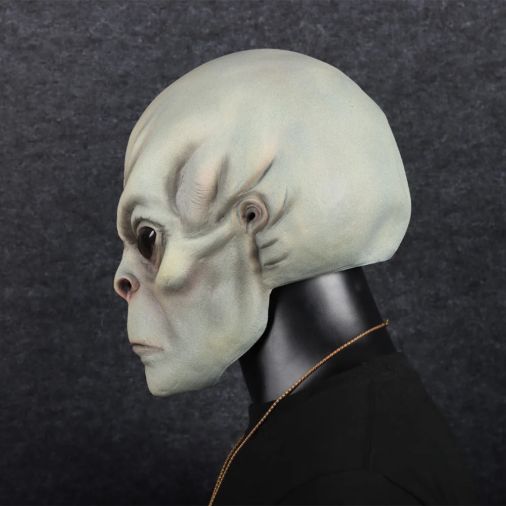 51 Area UFO Alien Mask Cosplay Extraterrestrial Organism Monster Skull Latex Helmet Halloween Carnival Purim Party Costume Props