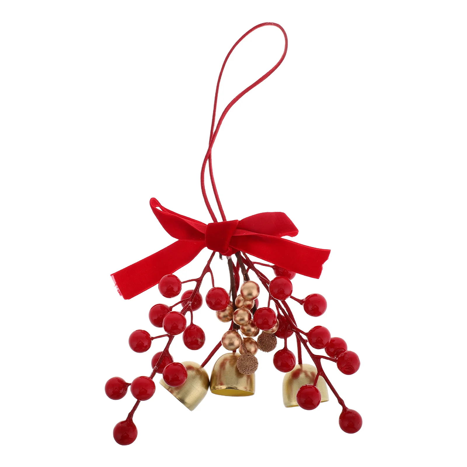 

Durable Easy Clean Rv Door Wreath with Vibrant Red Berries Lifelike Flowers Holiday Christmas Decorations Jingle Bells for Door