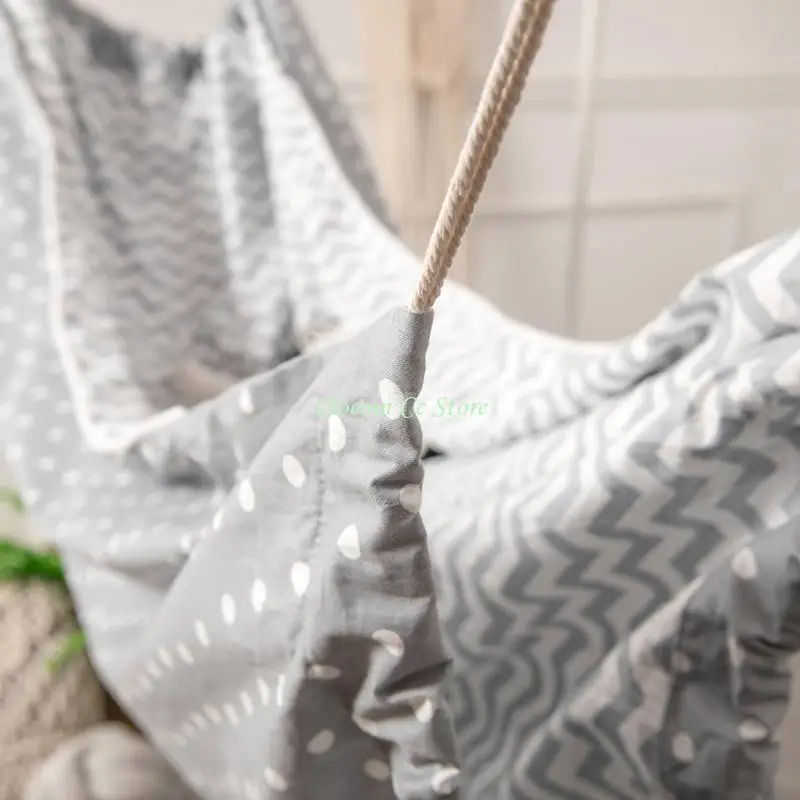 

X90F Children Hammock Swing Kids Cotton Cloth Bag Chair Baby Room Home Decor Indoor Outdoor Hanging Basket