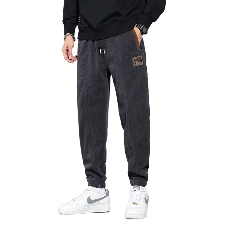 

New Autumn and Winter Warm Long Pants for Men, Loose Fleece-Lined Thickened Men's Sports and Casual Pants