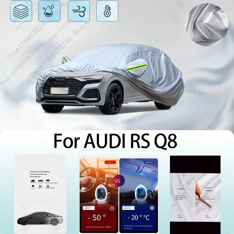 For AUDI RS Q8 Car clothing sun protection snow prevention antifreeze car protective cover auto cover