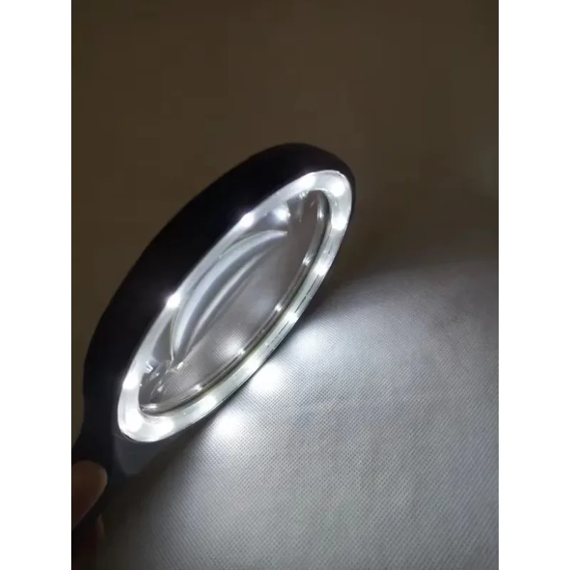 LEDライト付きハンドヘルド拡大鏡、手を助けるレンズ、はんだ付け、ルーペ、はんだ付け、クランプツール、1.8x、5x、138mm